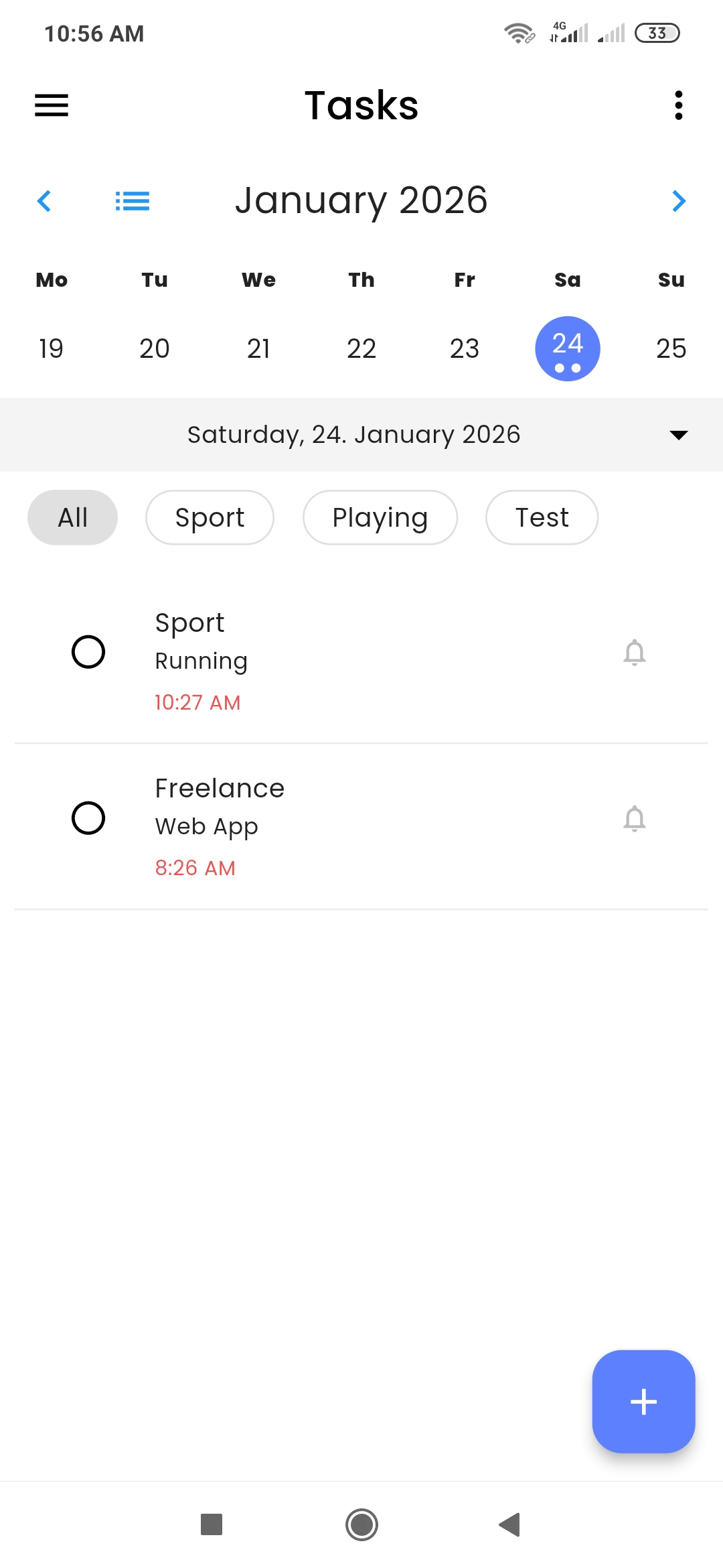 Tructivity Productivity App Interface for Individuals